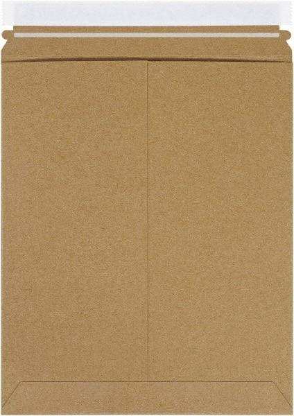 Made in USA - 13-1/2" Long x 11" Wide Peel-Off Self-Seal Flat Mailer - Kraft - Top Tool & Supply