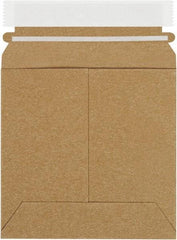 Made in USA - 6" Long x 6" Wide Peel-Off Self-Seal Flat Mailer - Kraft - Top Tool & Supply