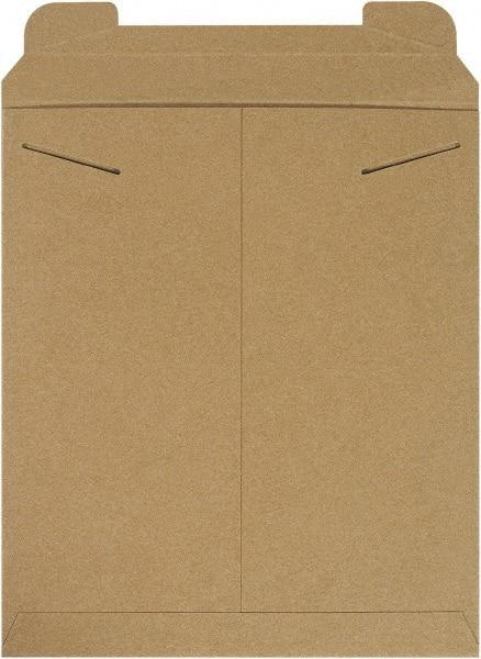 Made in USA - 15" Long x 12-3/4" Wide Regular Flat Mailer - Kraft - Top Tool & Supply