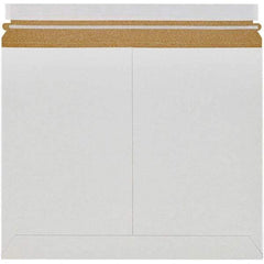 Made in USA - 11" Long x 13-1/2" Wide Peel-Off Self-Seal Flat Mailer - White - Top Tool & Supply