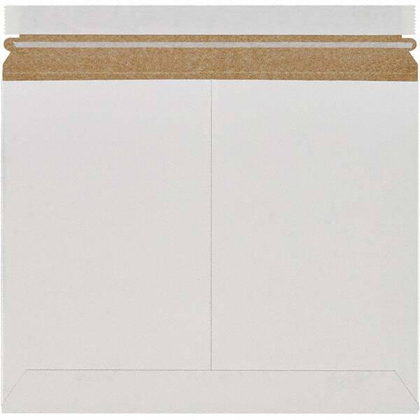 Made in USA - 9-3/4" Long x 12-1/4" Wide Peel-Off Self-Seal Flat Mailer - White - Top Tool & Supply