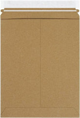 Made in USA - 12-1/4" Long x 9-3/4" Wide Peel-Off Self-Seal Flat Mailer - Kraft - Top Tool & Supply