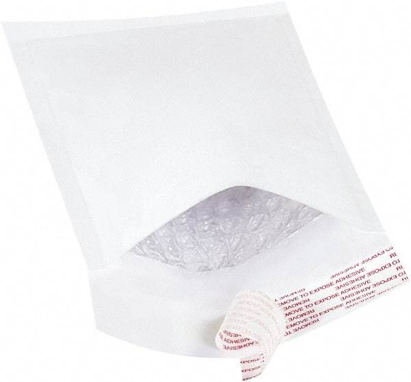 Value Collection - 8" Long x 4" Wide Peel-Off Self-Seal Bubble Mailer - White - Top Tool & Supply