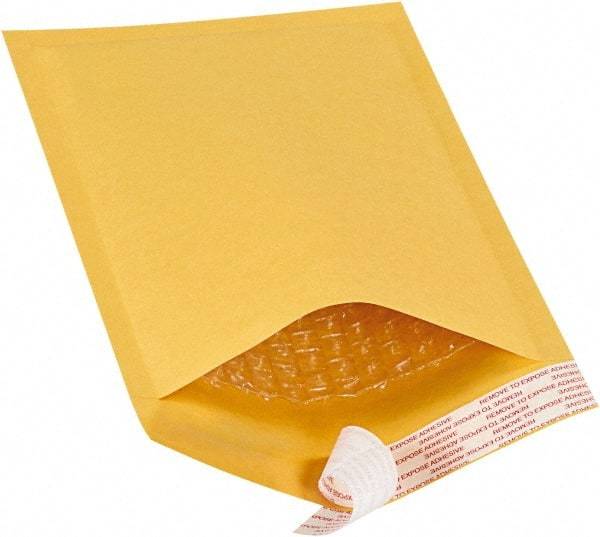 Made in USA - 10" Long x 5" Wide Peel-Off Self-Seal Bubble Mailer - Kraft - Top Tool & Supply