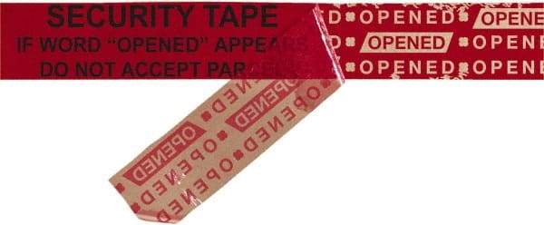 Tape Logic - 9" Long, Red Security Tape - For Multi-Use - Top Tool & Supply