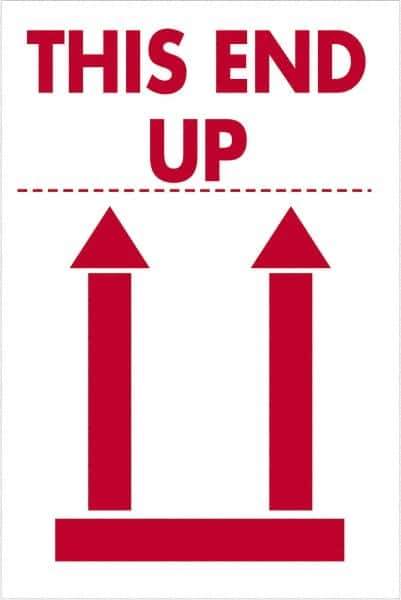 Tape Logic - 3" Long, Red/White Paper Shipping Label - For Multi-Use - Top Tool & Supply