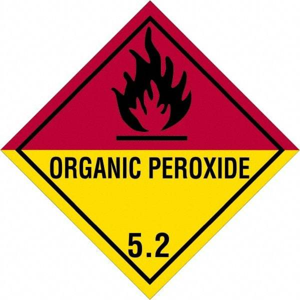 Tape Logic - 4" Long, Yellow/Red/Black/Gray Paper D.O.T. Labels - For Multi-Use - Top Tool & Supply