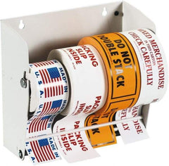 Tape Logic - 8-1/2" Long, White Metal Label Dispensers - For Multi-Use - Top Tool & Supply