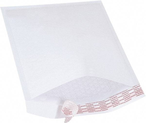 Made in USA - 12" Long x 8-1/2" Wide Peel-Off Self-Seal Bubble Mailer - White - Top Tool & Supply