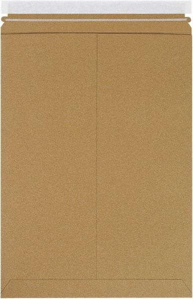 Made in USA - 18" Long x 13" Wide Peel-Off Self-Seal Flat Mailer - Kraft - Top Tool & Supply