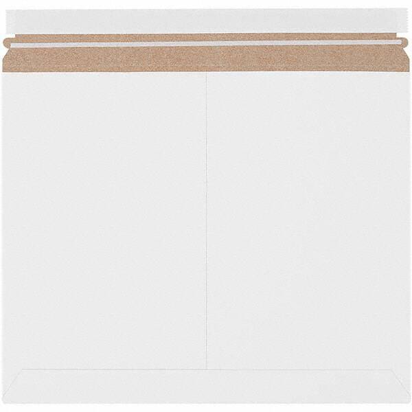 Made in USA - 11-7/8" Long x 14-7/8" Wide Peel-Off Self-Seal Flat Mailer - White - Top Tool & Supply