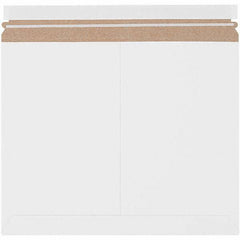 Made in USA - 11-7/8" Long x 14-7/8" Wide Peel-Off Self-Seal Flat Mailer - White - Top Tool & Supply