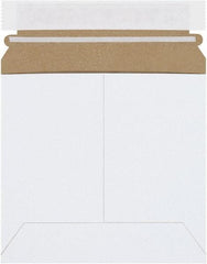 Made in USA - 6" Long x 6-3/8" Wide Peel-Off Self-Seal Flat Mailer - White - Top Tool & Supply