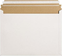 Made in USA - 9-1/2" Long x 12-1/2" Wide Peel-Off Self-Seal Flat Mailer - White - Top Tool & Supply