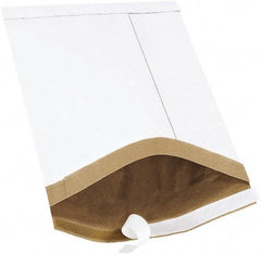 Made in USA - 14-1/2" Long x 8-1/2" Wide Peel-Off Self-Seal Padded Mailer - White - Top Tool & Supply