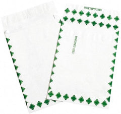 Dupont - 16" Long x 12" Wide Peel-Off Self-Seal Tyvek Expansion Envelope - White/Green - Top Tool & Supply