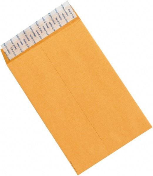 Made in USA - 9" Long x 6" Wide Peel-Off Self-Seal Natural Kraft Envelope - Kraft - Top Tool & Supply