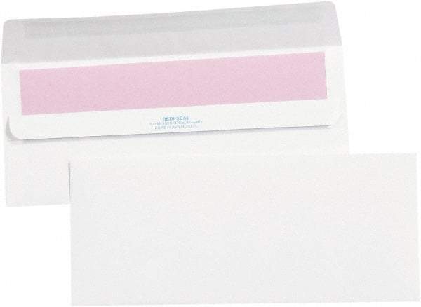 Made in USA - 9-1/2" Long x 4-1/8" Wide Self Seal Plain White Envelope - White - Top Tool & Supply