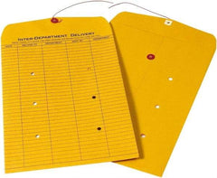 Made in USA - 15" Long x 10" Wide Draw String Inter-Department Envelope - Kraft - Top Tool & Supply