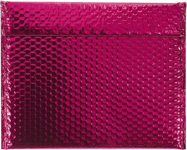 Made in USA - 11" Long x 13-3/4" Wide Peel-Off Self-Seal Bubble Mailer - Pink - Top Tool & Supply