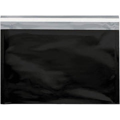 Value Collection - 12-3/4" Long x 9-1/2" Wide Peel-Off Self-Seal Metallic Mailer - Black - Top Tool & Supply