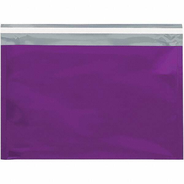 Value Collection - 12-3/4" Long x 9-1/2" Wide Peel-Off Self-Seal Metallic Mailer - Purple - Top Tool & Supply