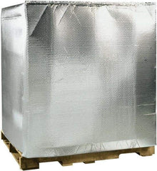 Made in USA - 48" Long x 40" Wide x 48" High x 3/16" Thick Pallet Cover - Silver, Case - Top Tool & Supply