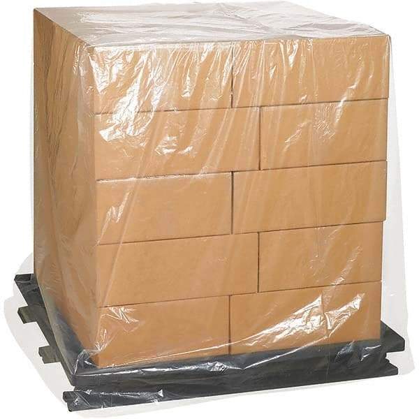 Made in USA - 48" Long x 51" Wide x 75" High Pallet Cover - Clear, Case, 100 Piece - Top Tool & Supply