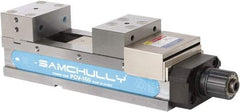 Samchully - 160mm Jaw Width, 300mm Jaw Opening Capacity, Horizontal Stationary Machine Vise - Manual Operation, 1 Station, 595mm Long x 58.4mm Deep, 60mm Jaw Height, Alloy Steel - Top Tool & Supply