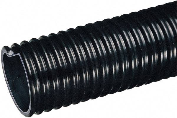 Kuriyama of America - 8" ID x 9.18" OD, 30 Max psi, 28 In. Hg, Dry Material Handling & Transfer Hose - Polyurethane Liner, PVC Cover, -40 to 150°F, 18" Bend Radius, 20' Coil Length, Black - Top Tool & Supply