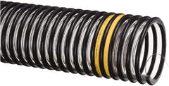 Kuriyama of America - 4" ID x 4.69" OD, 35 Max psi, 28 In. Hg, Dry Material Handling & Transfer Hose - Static Dissipative Polyurethane with Grounding Wire, -40 to 150°F, 12" Bend Radius, 100' Coil Length, Transparent - Top Tool & Supply