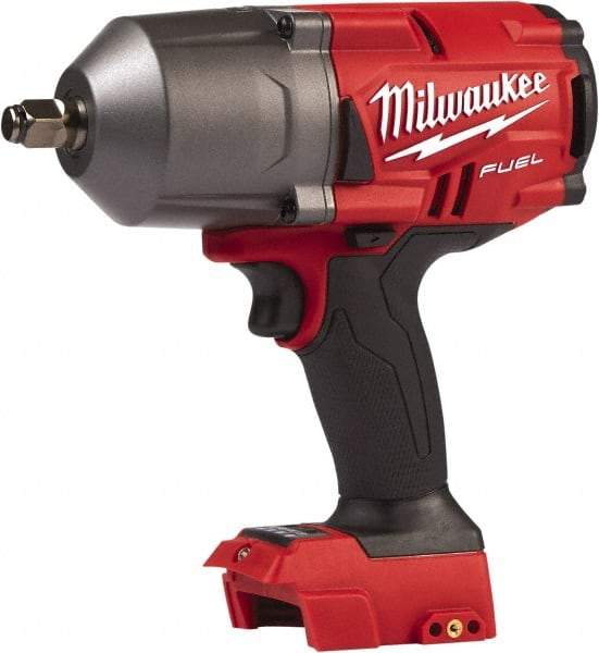 Milwaukee Tool - 1/2" Drive 18 Volt Pistol Grip Cordless Impact Wrench & Ratchet - 1,750 RPM, 0 to 2,100 BPM, 1,000 Ft/Lb Torque, Lithium-Ion Batteries Not Included - Top Tool & Supply