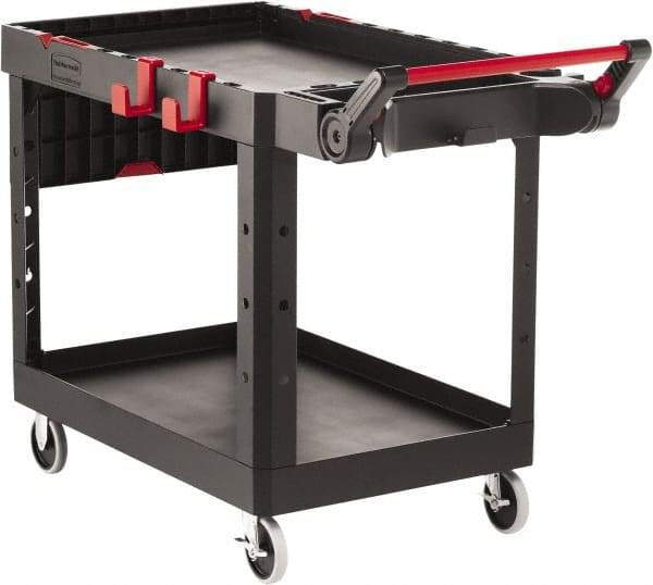 Rubbermaid - 500 Lb Capacity, 25-3/16" Wide x 51-15/32" Long x 36" High Heavy Duty Utility Cart - 2 Shelf, 17 Slot, Structural Foam - Top Tool & Supply