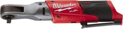 Milwaukee Tool - 3/8" Drive 12 Volt Pistol Grip Cordless Impact Wrench & Ratchet - 200 RPM, 55 Ft/Lb Torque, Lithium-Ion Batteries Not Included - Top Tool & Supply