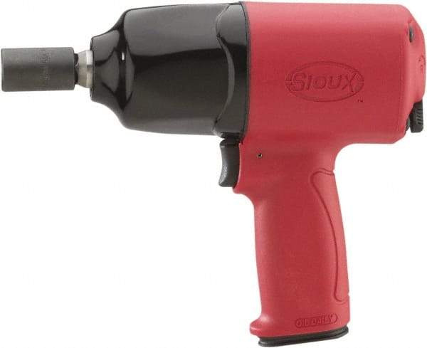 Sioux Tools - 1/2" Drive, 6,300 RPM, 520 Ft/Lb Torque Impact Wrench - Pistol Grip Handle, 1,200 IPM, 3.9 CFM, 90 psi, 1/4" NPT Inlet - Top Tool & Supply