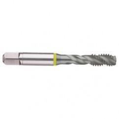 5/16-24 2B 3-Flute Cobalt Yellow Ring Semi-Bottoming 40 degree Spiral Flute Tap-MolyGlide - Top Tool & Supply