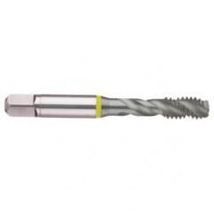 5/16-24 2B 3-Flute Cobalt Yellow Ring Semi-Bottoming 40 degree Spiral Flute Tap-MolyGlide - Top Tool & Supply