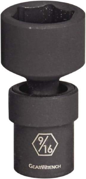 GearWrench - 1/4" Drive 9/16" Standard Universal Impact Socket - 6 Points - Top Tool & Supply