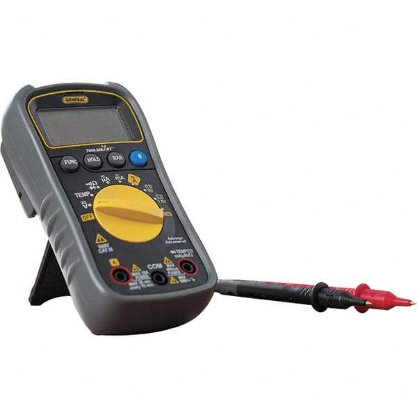 General - TS04, CAT III, 600 VAC/VDC, Digital True RMS Multimeter - 40 mOhm, Measures Voltage, Current, Resistance, Temperature - Top Tool & Supply