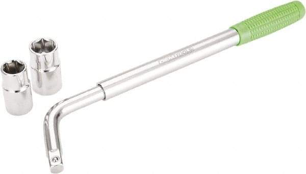 OEM Tools - 21" Long Cylindrical Shaped Lug Nut Wrench Tire Iron - Telescoping, 11/16, 3/4, 13/16, 7/8" Hex, 17, 19, 21, 22mm - Top Tool & Supply