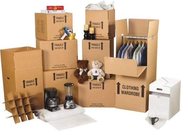 Made in USA - Moving & Box Kits Kit Type: Deluxe Home Moving Kit Number of Boxes: 118 - Top Tool & Supply