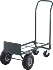 Ability One - 600 Lb Capacity 48" OAH Hand Truck - Steel Handle, Steel, Pneumatic Wheels - Top Tool & Supply