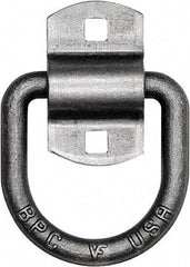 Buyers Products - Steel D-Ring with 2-Hole Mounting Bracket - 3-1/2" Long, Gray, For Use with Cargo Control - Top Tool & Supply