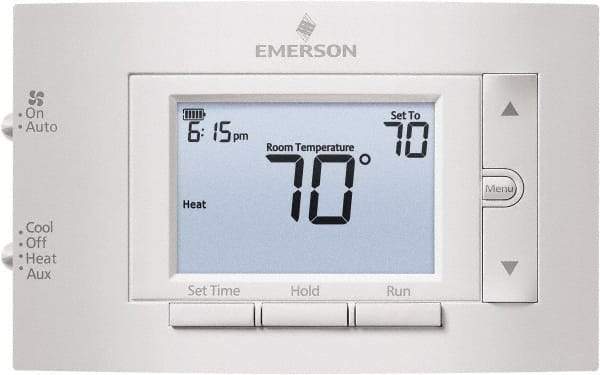 White-Rodgers - 50 to 99°F, 2 Heat, 1 Cool, Digital Programmable Multi-Stage Thermostat - 20 to 30 Volts, 1.77" Inside Depth x 1.77" Inside Height x 5-1/4" Inside Width, Horizontal Mount - Top Tool & Supply