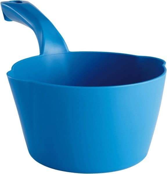 Remco - 32 oz Blue Polypropylene Round Bottom Scoop - 6.8" Wide x 5.3" Deep Bowl, 5-1/2" Handle Length, 11.6" OAL - Top Tool & Supply