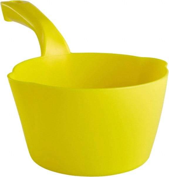 Remco - 32 oz Yellow Polypropylene Round Bottom Scoop - 6.8" Wide x 5.3" Deep Bowl, 5-1/2" Handle Length, 11.6" OAL - Top Tool & Supply