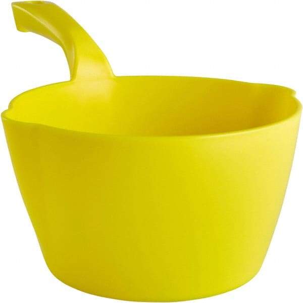 Remco - 64 oz Yellow Polypropylene Round Bottom Scoop - 8.3" Wide x 4-1/2" Deep Bowl, 5-1/2" Handle Length, 13" OAL - Top Tool & Supply