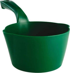 Remco - 32 oz Green Polypropylene Round Bottom Scoop - 6.8" Wide x 5.3" Deep Bowl, 5-1/2" Handle Length, 11.6" OAL - Top Tool & Supply