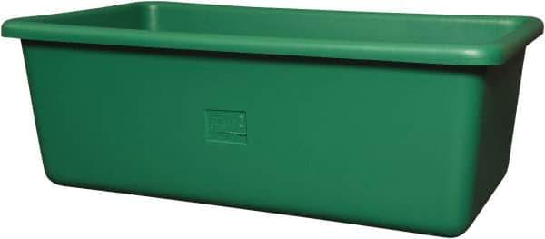 Remco - 70 Gal Green Rectangular Polyethylene Tub - 17" High x 26-1/2" Diam - Top Tool & Supply