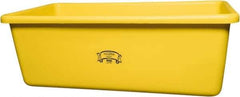 Remco - 70 Gal Yellow Rectangular Polyethylene Tub - 17" High x 26-1/2" Diam - Top Tool & Supply